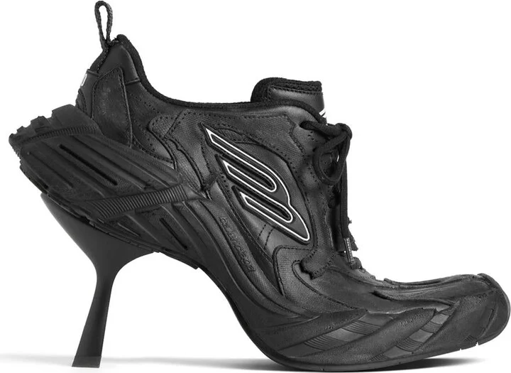 Balenciaga Monday Heels In Cowskin And Polyester Shoes