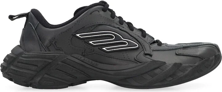 Balenciaga Monday Leather And Fabric Low-Top Sneakers - Image 2