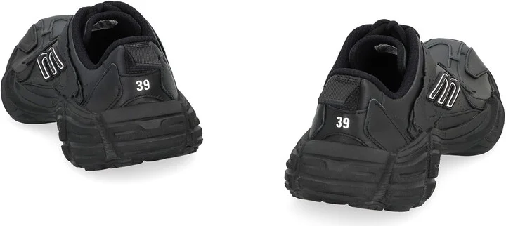 Balenciaga Monday Leather And Fabric Low-Top Sneakers - Image 4