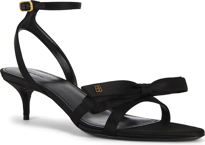 Balenciaga Nano Bow Sandal in Black - Image 2