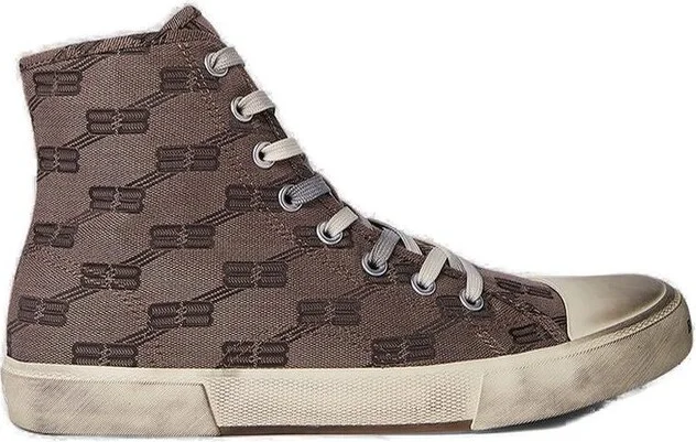 Balenciaga Paris High-Top Laced Sneakers