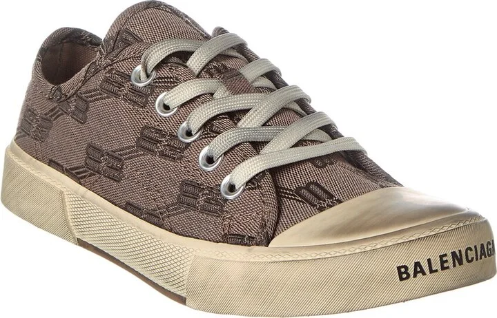 Balenciaga Paris Low Bb Monogram Canvas Sneaker