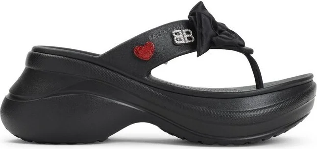 Balenciaga Platform Thong Croc Sandals