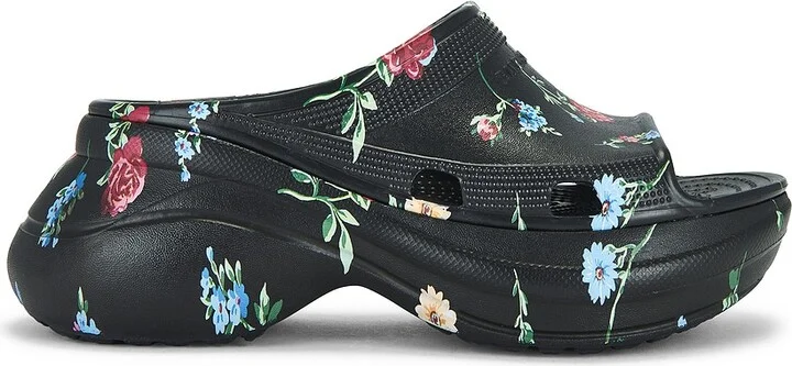 Balenciaga Pool Crocs Sandal in Black