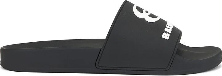 Balenciaga Pool Slide Bal Logo in Black