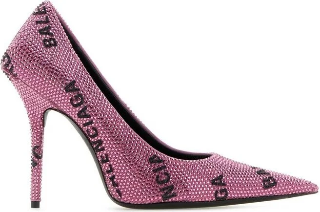 Balenciaga Rhinestones Embellished Pointed-Toe Pumps