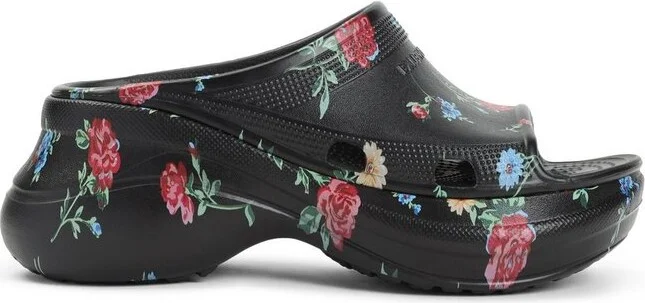 Balenciaga Rose Printed Pool Slides