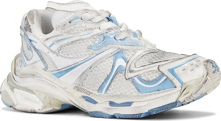 Balenciaga Runner 2 Sneaker in White,Blue - Image 2