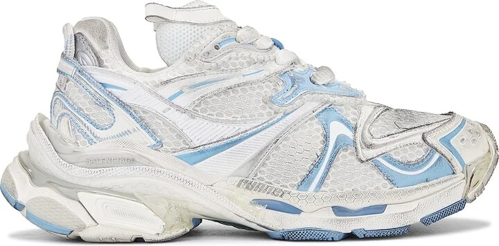 Balenciaga Runner 2 Sneaker in White,Blue