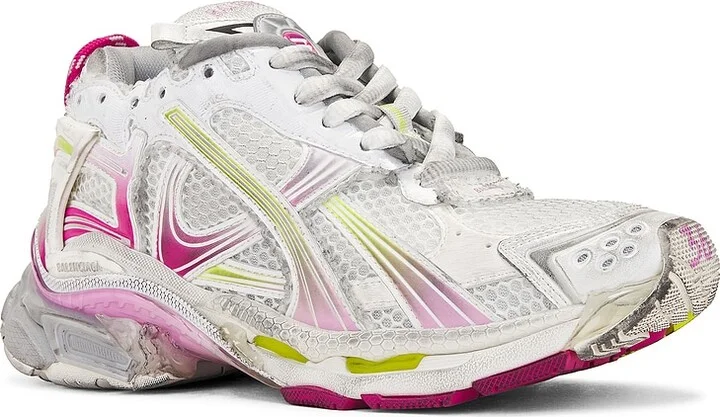 Balenciaga Runner Gradient Sneaker in White,Pink - Image 2