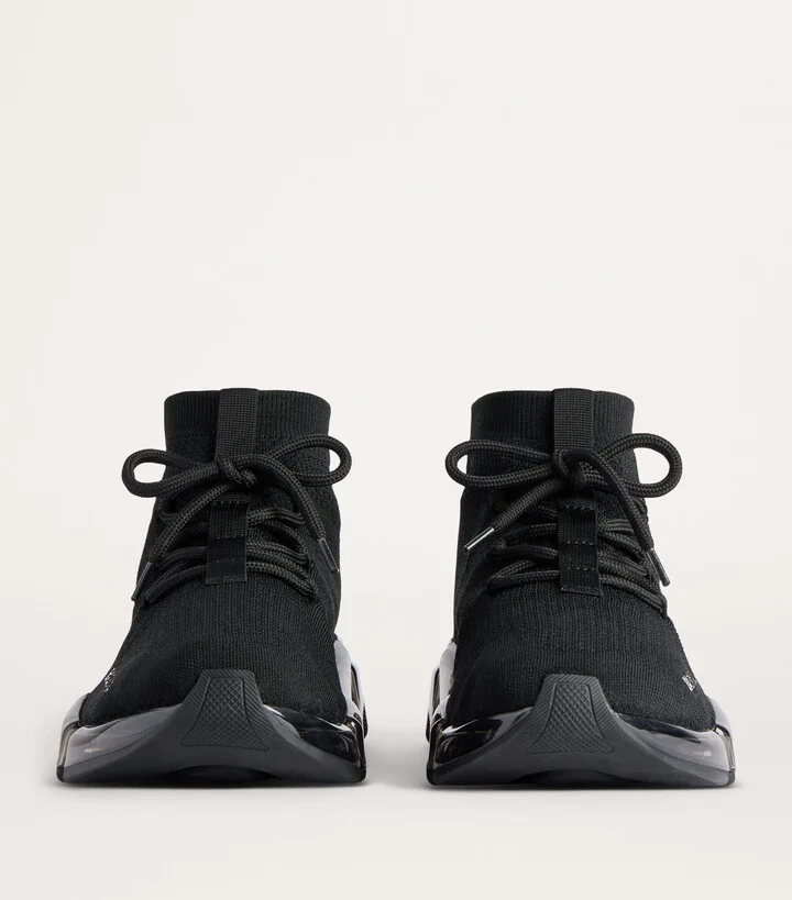 Balenciaga Speed 2.0 Clear Sole Lace-Up Sneakers - Image 4