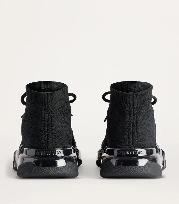 Balenciaga Speed 2.0 Clear Sole Lace-Up Sneakers - Image 5
