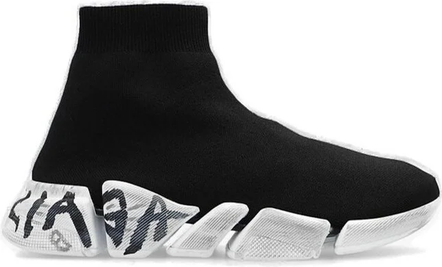 Balenciaga Speed 2.0 Graffiti-Printed Sock Sneakers