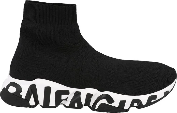 Balenciaga Speed Graffiti Knit High Top Sock Sneaker - Image 2