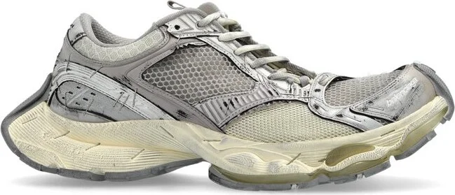 Balenciaga Stapler Panelled Lace-Up Sneakers