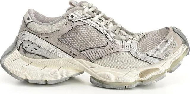 Balenciaga Stapler Panelled Lace-Up Sneakers