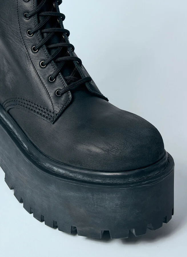 Balenciaga Strike Platform Boots - Woman Boots Black Eu - 36 - Image 3