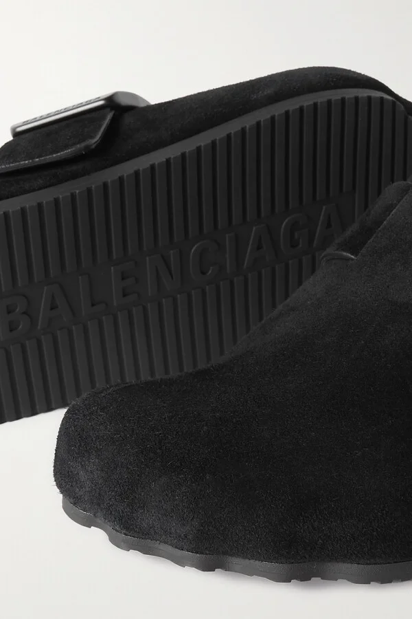 Balenciaga - Sunday Suede Clogs - Black - Image 4