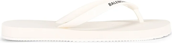 Balenciaga Thong Sandal in White