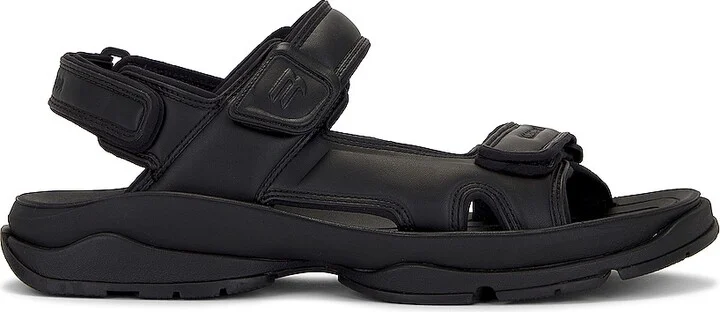 Balenciaga Tourist Fake Leather Sandal in Black