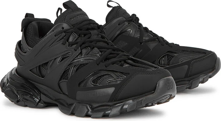 Balenciaga Track Black Panelled Mesh Sneakers - Image 2