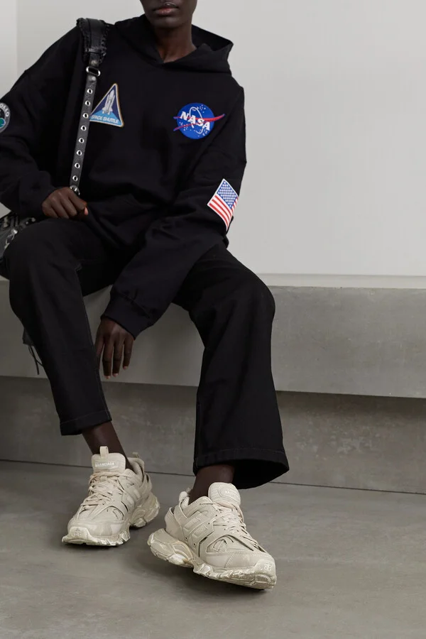 Balenciaga - Track Logo-detailed Mesh And Rubber Sneakers - Neutrals - Image 2