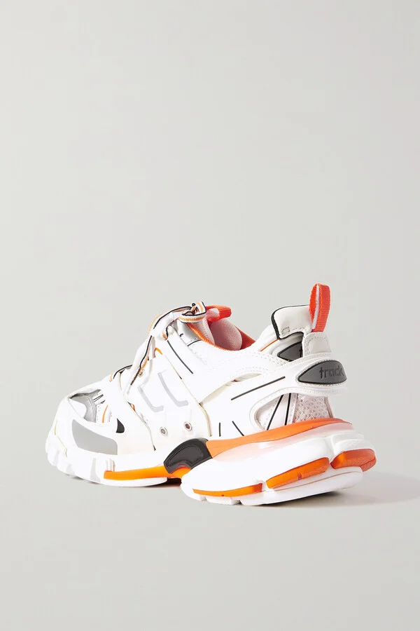 Balenciaga - Track Logo-detailed Mesh And Rubber Sneakers - White - Image 3