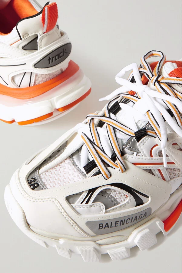 Balenciaga - Track Logo-detailed Mesh And Rubber Sneakers - White - Image 4