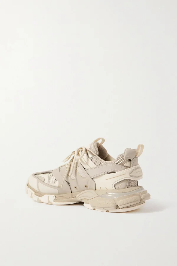 Balenciaga - Track Logo-detailed Recycled Mesh And Rubber Sneakers - Neutrals - Image 3