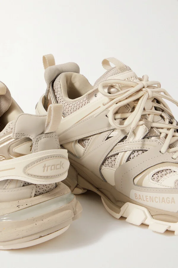 Balenciaga - Track Logo-detailed Recycled Mesh And Rubber Sneakers - Neutrals - Image 4