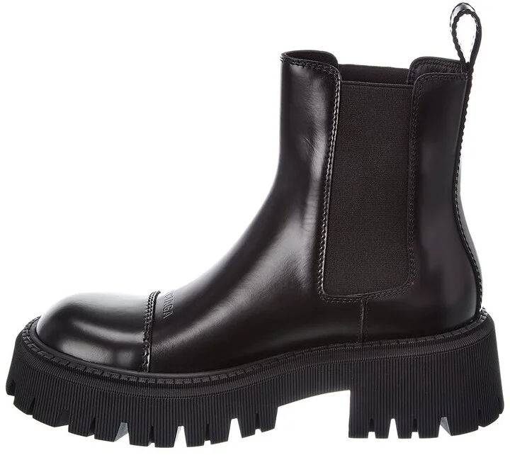 Balenciaga Tractor Leather Bootie - Image 2