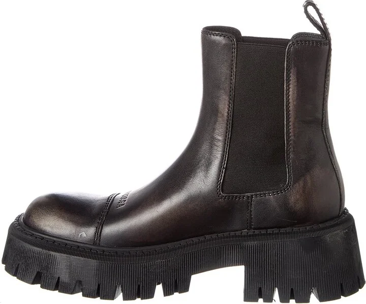Balenciaga Tractor Leather Bootie - Image 2