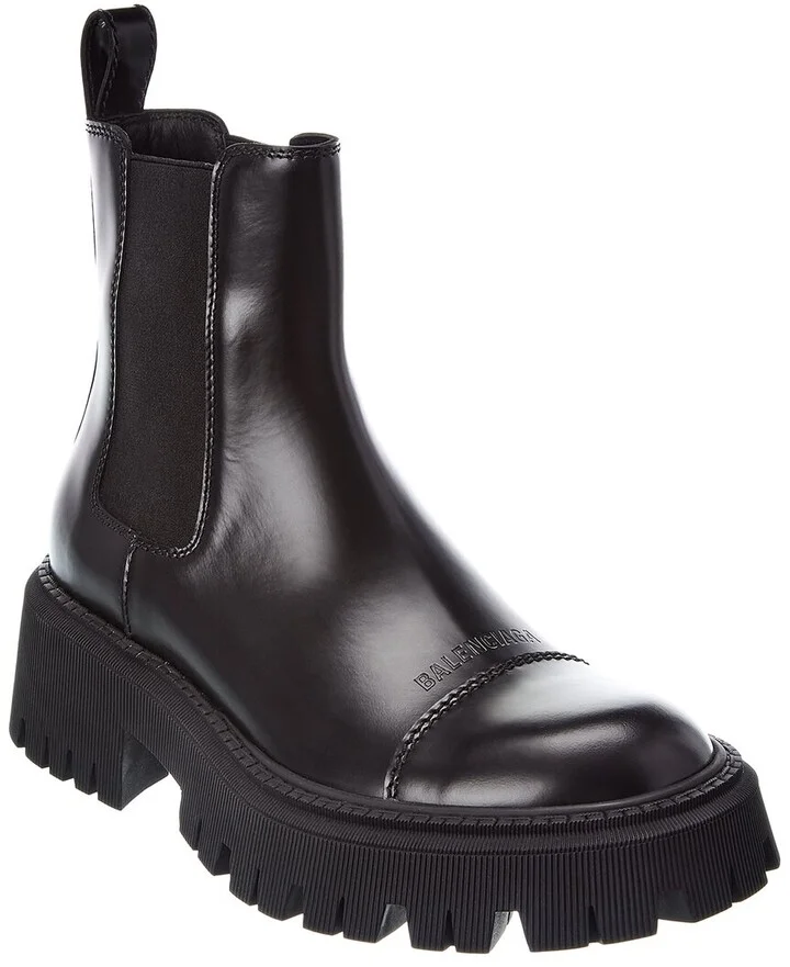 Balenciaga Tractor Leather Bootie