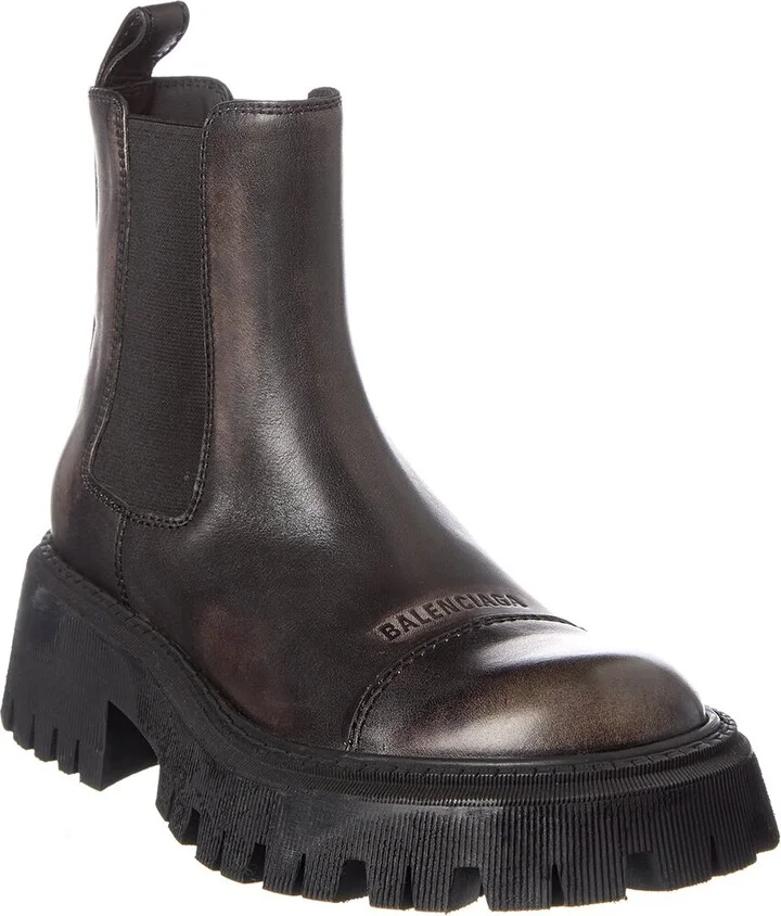 Balenciaga Tractor Leather Bootie