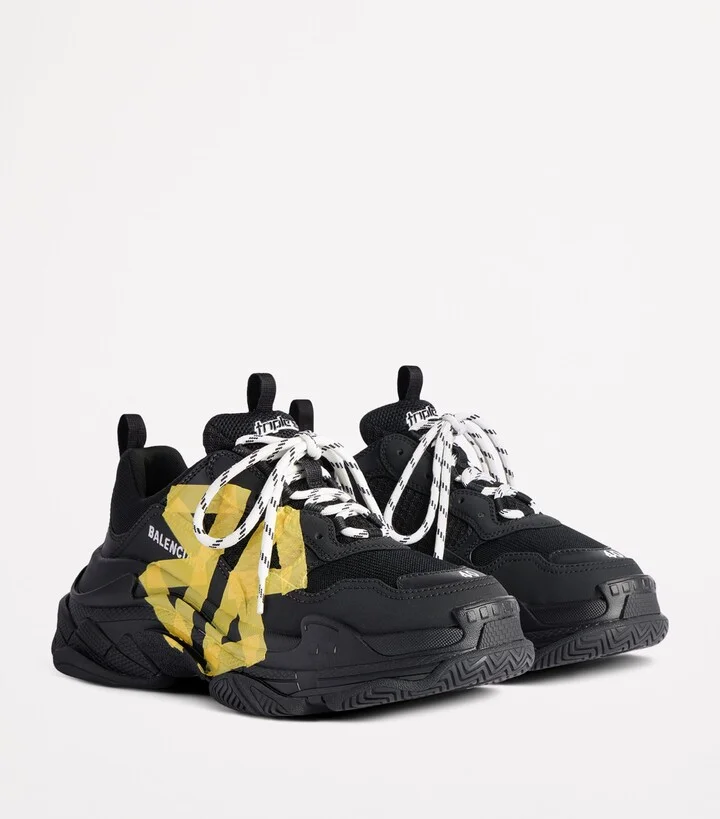 Balenciaga Triple S Tape Logo Sneakers - Image 3