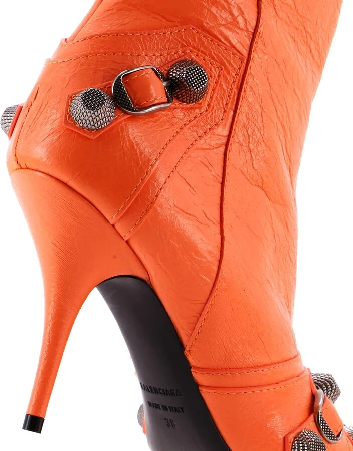 Balenciaga Women's Cagole Knee High Boots Studded Leather 90 - Image 5