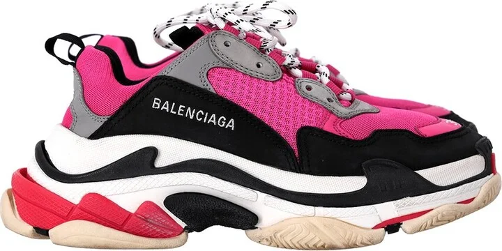 Balenciaga Women's Polyester Triple S Sneaker (Authentic Pre-Loved)