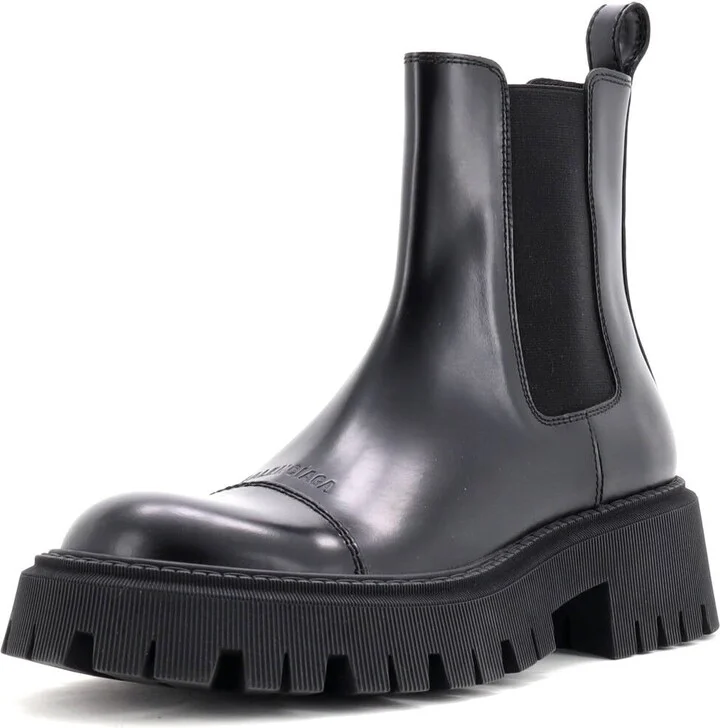 Balenciaga Women's Tractor Chelsea Boots Leather