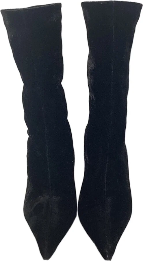 Balenciaga Women's Velvet Sock Bootie (Authentic Pre-Loved) - Image 2