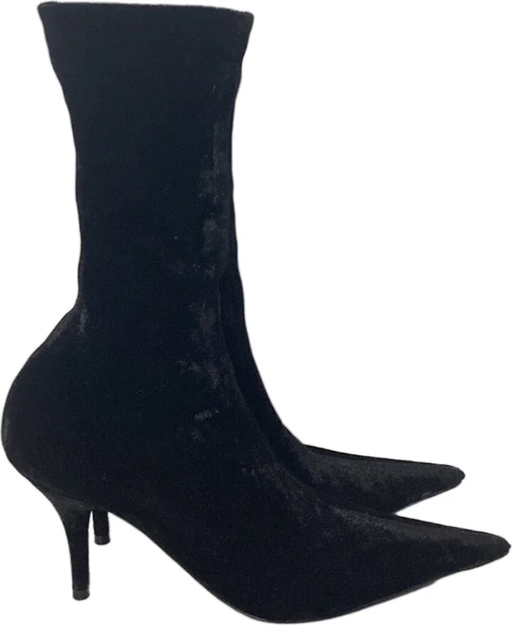 Balenciaga Women's Velvet Sock Bootie (Authentic Pre-Loved)