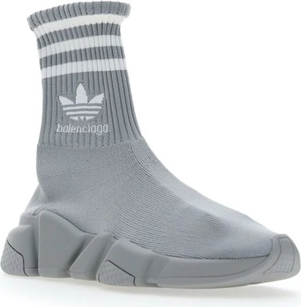 Balenciaga X Adidas Logo Embroidered Sock Sneakers