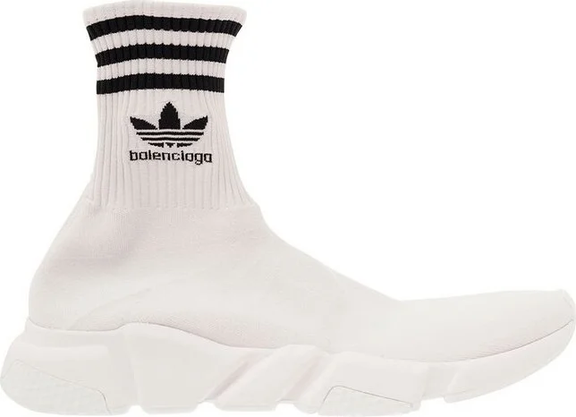 Balenciaga X Adidas Logo Embroidered Sock Sneakers
