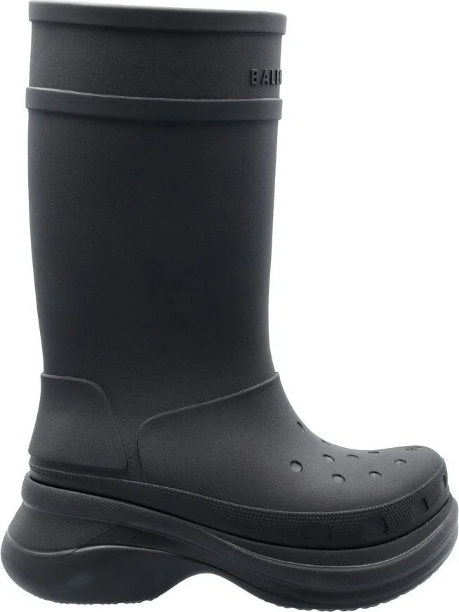 Balenciaga X Crocs Logo Debossed Boots