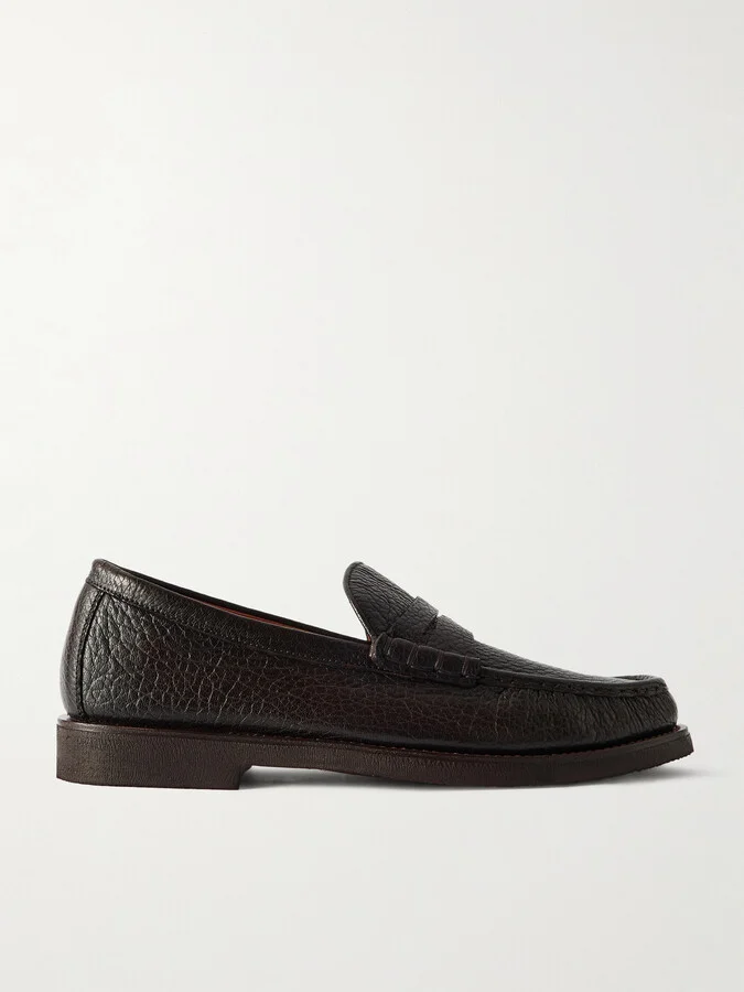 Balfron Flexi 001 Full-Grain Deerskin Penny Loafers