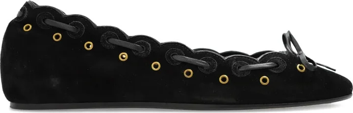 Balfy scalloped eyelet ballet flats