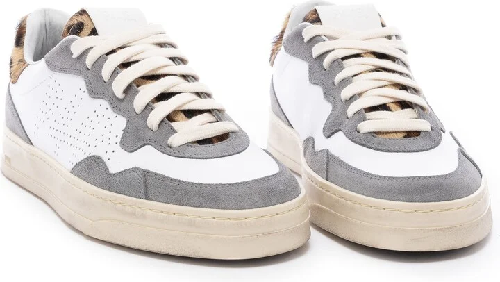 WHITE/ LEOPARD BROWN