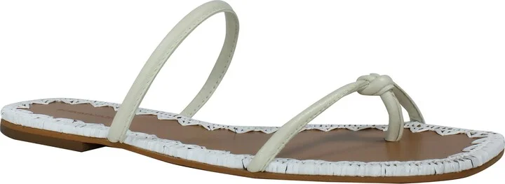 Bali Magnolia Leather Flat Sandal