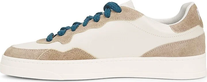 Bali Suede Trim Perforated Leather Low-Top Sneakers - Image 4