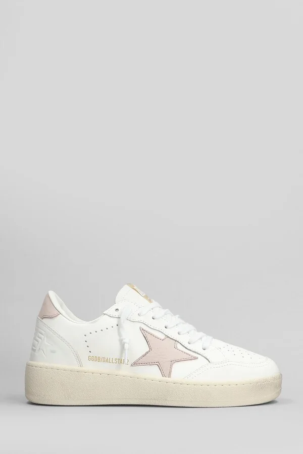 Ball Star 2 Sneakers In White Leather