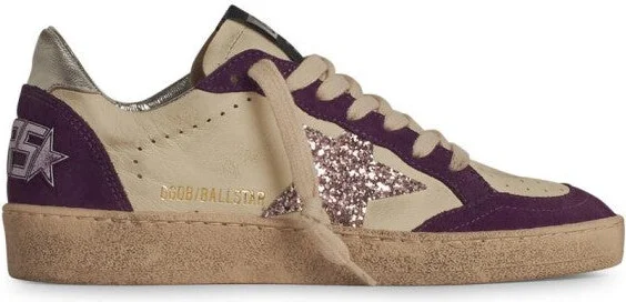 Ball Star' Beige Leather Sneakers